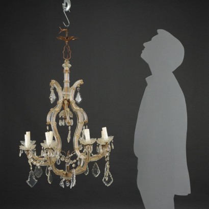 Chandelier Maria Theresa Style Glass Italy XX Century