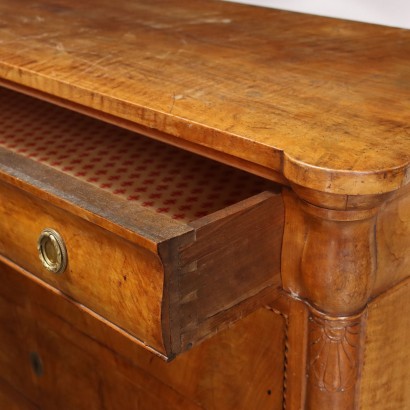 Pair of Chest of Drawers Charles X Mahogany Italy XIX Century