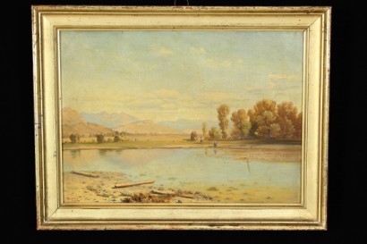 arte, siglo XIX, arte del siglo XIX, 800, Andrea Markò (1824-1895), atribuible a Andrea Markò (1824-1895), paisaje, Serafino De Tivoli, Scuola di Staggia, 1856, óleo sobre lienzo
