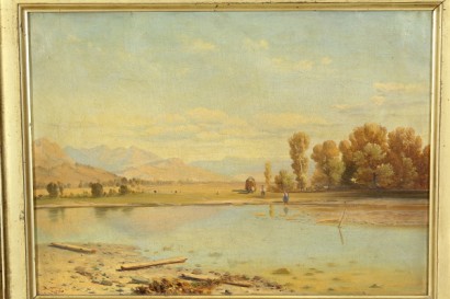 arte, siglo XIX, arte del siglo XIX, 800, Andrea Markò (1824-1895), atribuible a Andrea Markò (1824-1895), paisaje, Serafino De Tivoli, Scuola di Staggia, 1856, óleo sobre lienzo