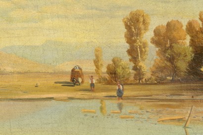 arte, siglo XIX, arte del siglo XIX, 800, Andrea Markò (1824-1895), atribuible a Andrea Markò (1824-1895), paisaje, Serafino De Tivoli, Scuola di Staggia, 1856, óleo sobre lienzo