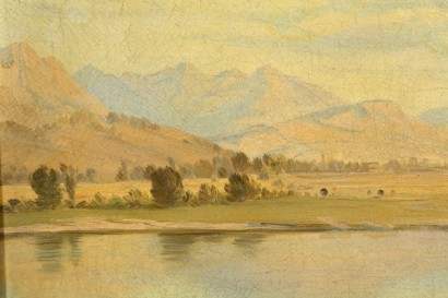 arte, siglo XIX, arte del siglo XIX, 800, Andrea Markò (1824-1895), atribuible a Andrea Markò (1824-1895), paisaje, Serafino De Tivoli, Scuola di Staggia, 1856, óleo sobre lienzo