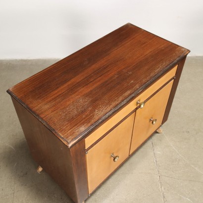 Pair of Bedside Tables Beech Veneer Italy 1940s