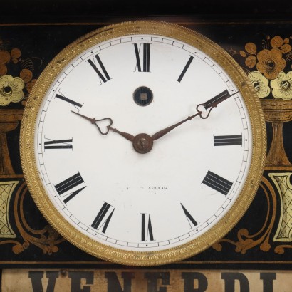 antigüedades, reloj, reloj antigüedades, reloj antiguo, reloj antiguo italiano, reloj antiguo, reloj neoclásico, reloj del siglo XIX, reloj de péndulo, reloj de pared, Reloj de pie con estante y Cal