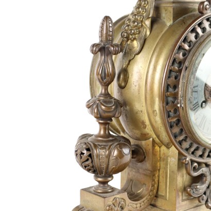 antiquariato, orologio, antiquariato orologio, orologio antico, orologio antico italiano, orologio di antiquariato, orologio neoclassico, orologio del 800, orologio a pendolo, orologio da parete,Orologio da Tavolo con Candelabri