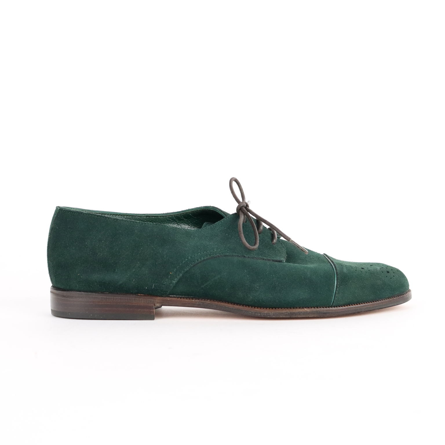 Gucci Scarpe Vintage Verdi Misura 40 Stringa Pelle scamosciata Firenze