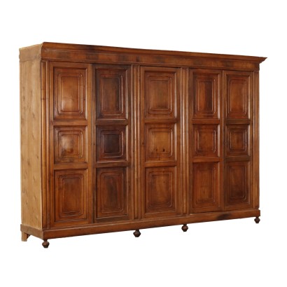 Wardrobe Louis Philippe Walnut Italy XIX Century