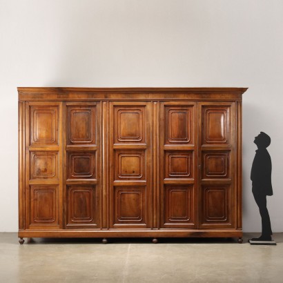 Wardrobe Louis Philippe Walnut Italy XIX Century