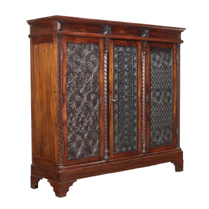 antiquariato, armadio, antiquariato armadio, armadio antico, armadio antico italiano, armadio di antiquariato, armadio neoclassica, armadio del 800,Credenza con Pannelli Antichi