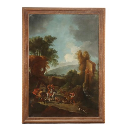 Grande Paesaggio con Scena di Caccia