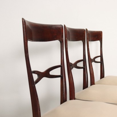 Group of 6 Chairs Beech Italy 1950s-1960s