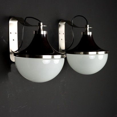 Lampes Pi Parete Artemide Verre Italie Années 1960