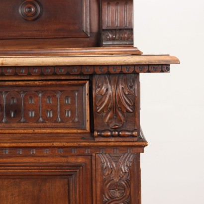 Cupboard Neorenaissance Walnut Italy XIX-XX Century