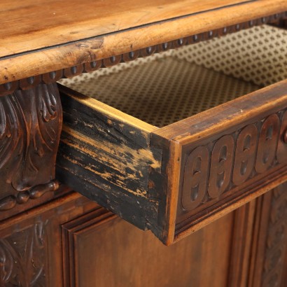 antiquariato, credenza, antiquariato credenza, credenza antica, credenza antica italiana, credenza di antiquariato, credenza neoclassica, credenza del 800,Credenza con Alzata Neorinascimento,Credenza con Alzata Neorinascimento