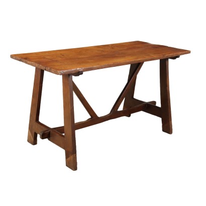 Table de Réfectoire Bois Anciens Italie XXe Siècle