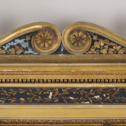 antiguo, espejo, espejo antiguo, espejo antiguo, espejo italiano antiguo, espejo antiguo, espejo neoclásico, espejo del siglo XIX - antiguo, marco, marco antiguo, marco antiguo, marco italiano antiguo, marco antiguo, marco neoclásico, marco del siglo XIX, Consola con Espejo de Gusto Neoclas