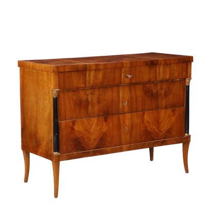 Chest of Drawers Empire Walnut Italy XIX Century