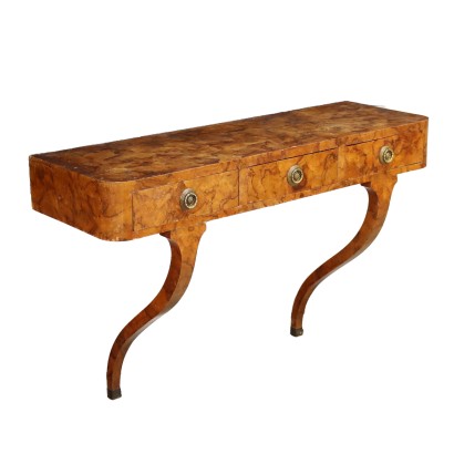 Console Art Déco Walnut Italy 1930s