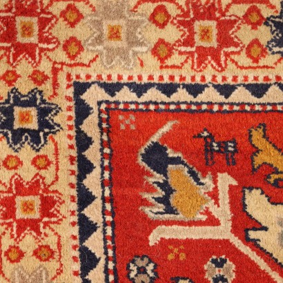 Kazak Teppich Wolle Großer Knoten Türkei 1980er