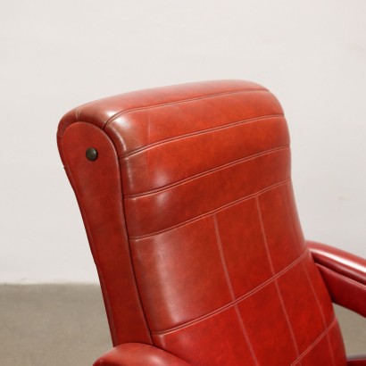 Pair of Reclining Armchairs Leatherette Italy 1960s