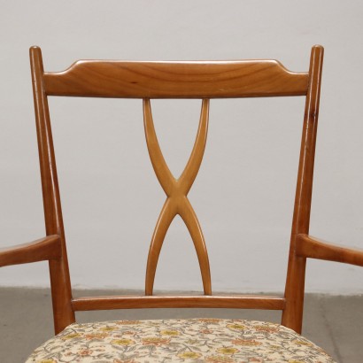 Group of 6 Chairs Beech Italy 1950s