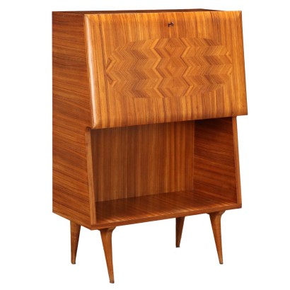 Flap Cabinet Exotic Woods Veneer Italy 1950s