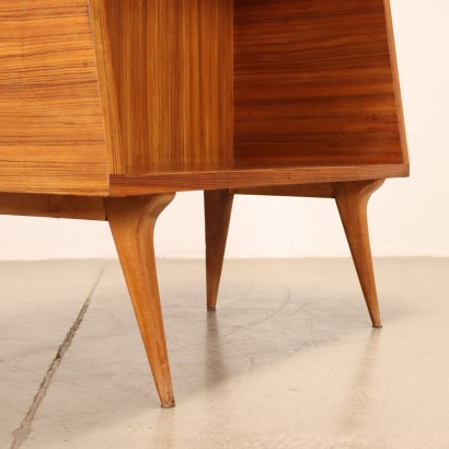 Flap Cabinet Exotic Woods Veneer Italy 1950s