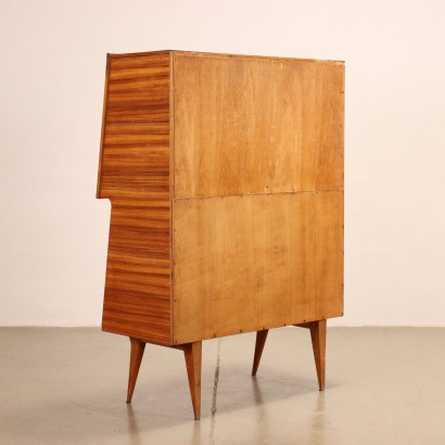 Flap Cabinet Exotic Woods Veneer Italy 1950s