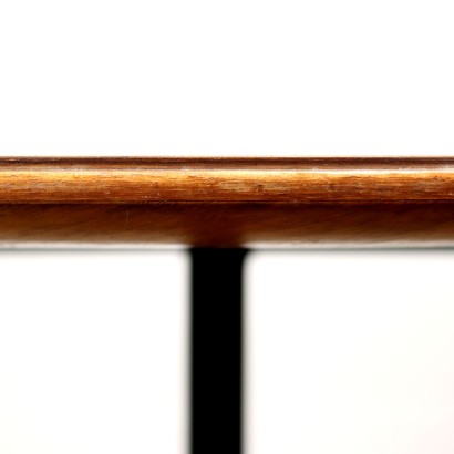 Vintage Tisch Italien 50er-60er Jahre Basis auf Metall Furniertes Holz
