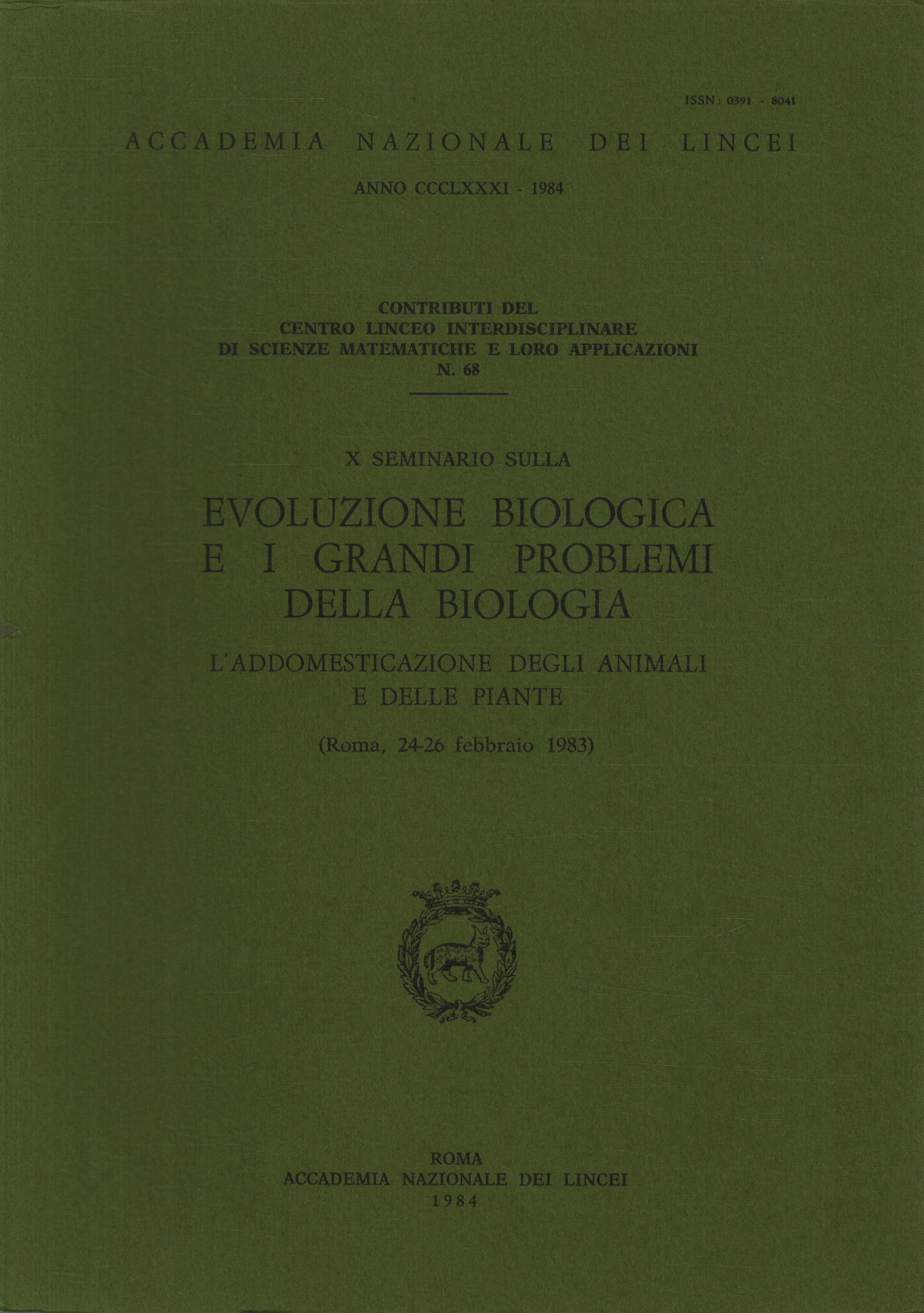 X seminar on biological evolution e