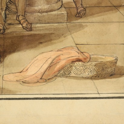 ACQUARELLO SU CARTA FIRMATO G. CADES,Acquarello attribuito a Giuseppe Cades,Scena di sacrificio a Venere. ,Giuseppe Cades,Giuseppe Cades,Giuseppe Cades,Giuseppe Cades,Giuseppe Cades