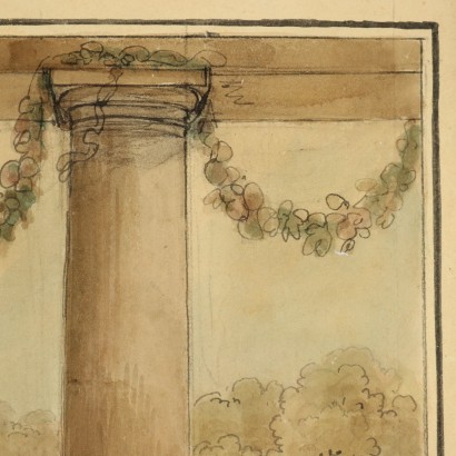 ACQUARELLO SU CARTA FIRMATO G. CADES,Acquarello attribuito a Giuseppe Cades,Scena di sacrificio a Venere. ,Giuseppe Cades,Giuseppe Cades,Giuseppe Cades,Giuseppe Cades,Giuseppe Cades