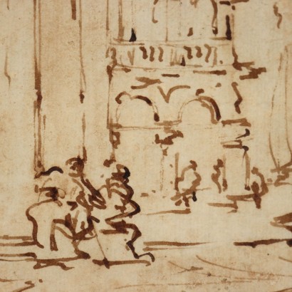 Zeichnung Tinte auf Papier Italien XVIII Jhd