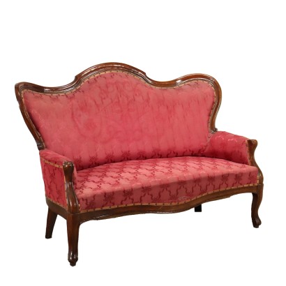 Sofa Louis Philippe Walnut Italy XIX Century