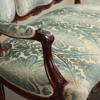 Sofa Rococo Style Mahogany Italy XX Century