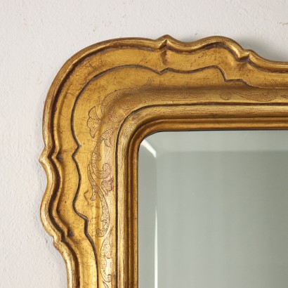 Mirror Gilded Wood Italy XX Century