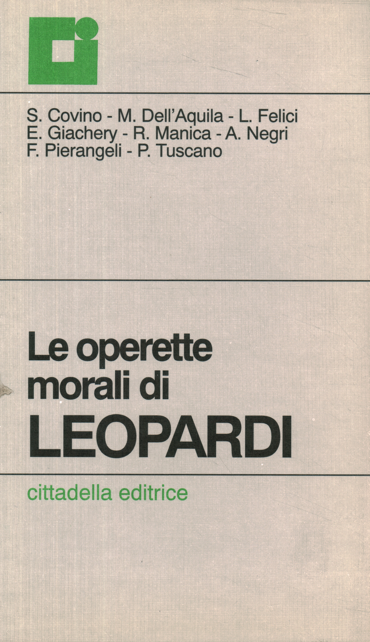 Leopardi's moral operettas