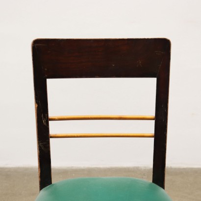 Groupe de 6 Chaises Simili Cuir Italie Années 1940