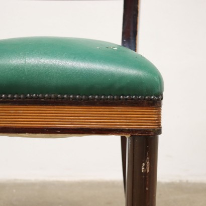 Group of 6 Chairs Beech Italy 1940s