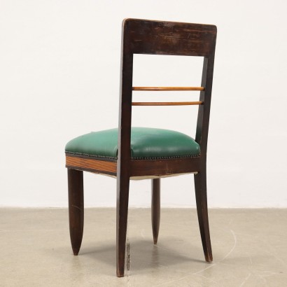 Groupe de 6 Chaises Simili Cuir Italie Années 1940