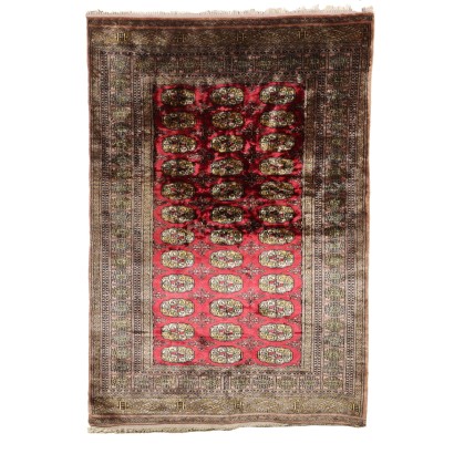 Bukhara Carpet Cotton Fine Knot Pakistan 1990s