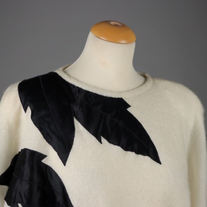 Maglione Vintage Valentino Bianco e Nero