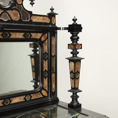 Cupboard Ebonized Wood Italy XIX Century