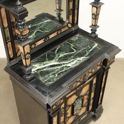 Cupboard Ebonized Wood Italy XIX Century