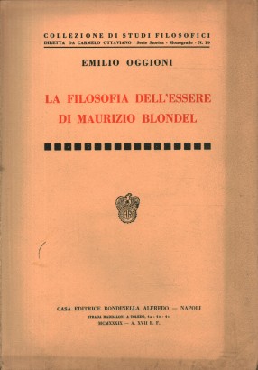 La filosofia dell'essere di Maurizio Blondel