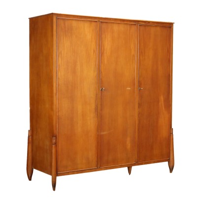 Wardrobe Larch Veneer Italy 1950s