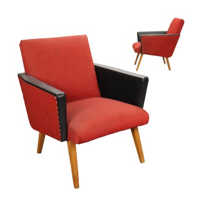 Pair of Armchairs Leatherette Italy 1960s