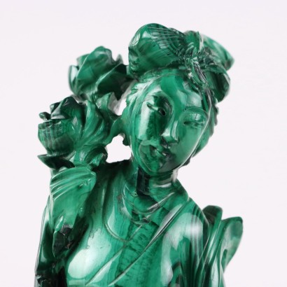 He Xiangu Scultura in Malachite