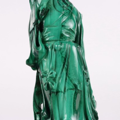 He Xiangu Malachite Sculpture China XX Century