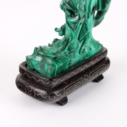 He Xiangu Malachite Sculpture China XX Century